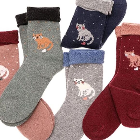 Cuffed cat socks   - Picture 1 of 6